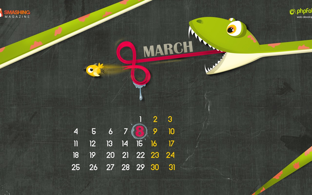 März 2013 Kalender Wallpaper (1) #11 - 1280x800