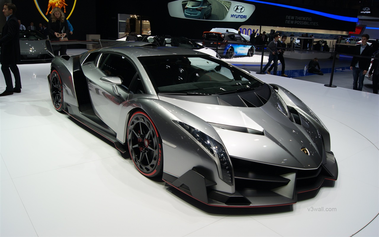 2013 람보르기니 Veneno 고급 supercar HD 배경 화면 #18 - 1280x800