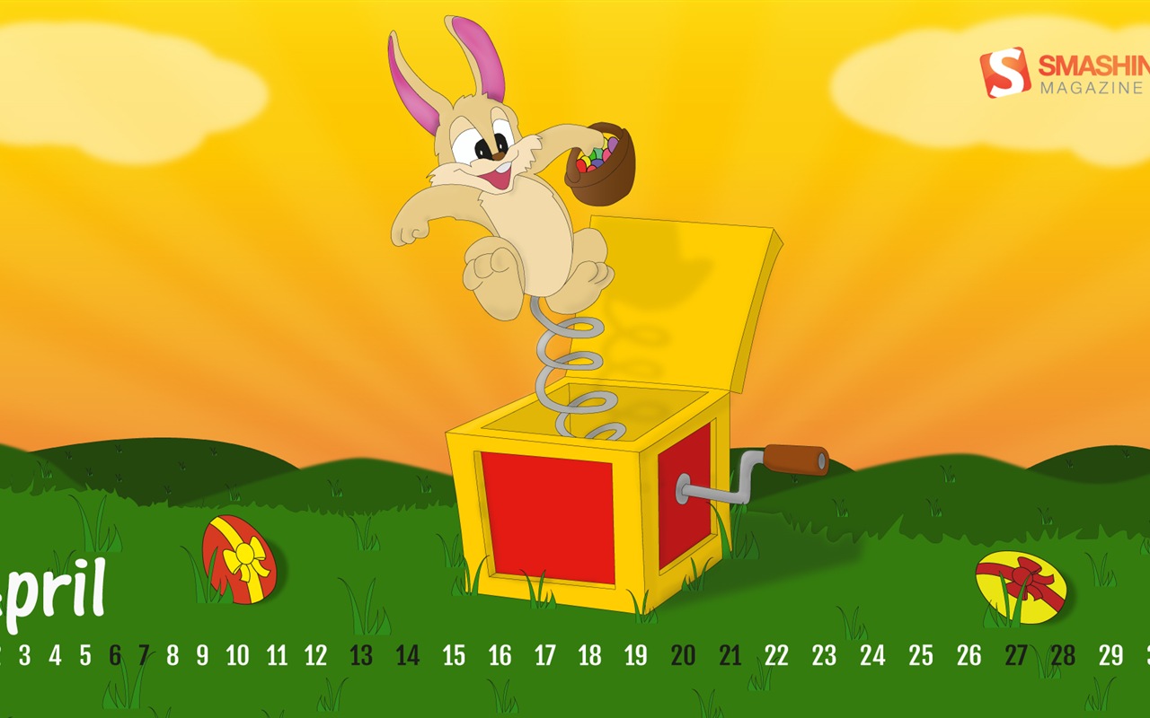 April 2013 Kalender Wallpaper (1) #15 - 1280x800