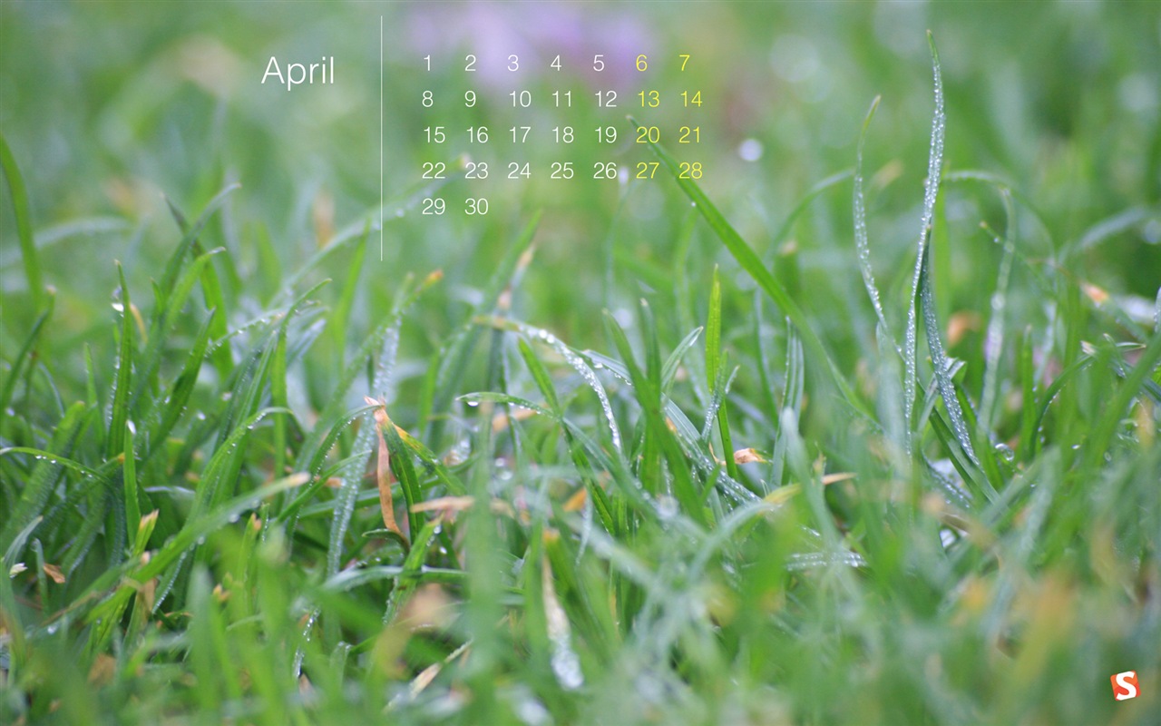 April 2013 Calendar wallpaper (2) #17 - 1280x800