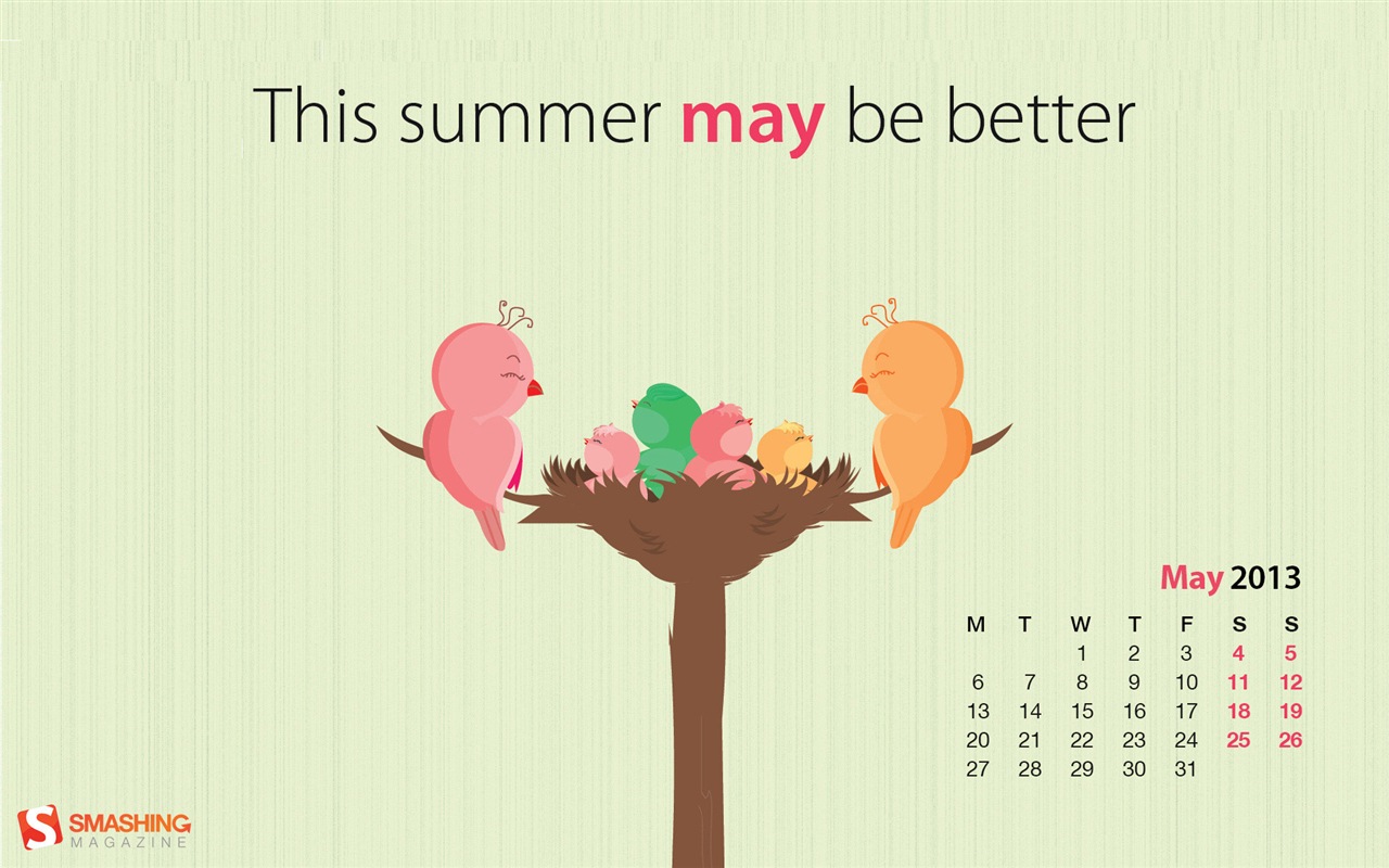 May 2013 calendar wallpaper (1) #9 - 1280x800