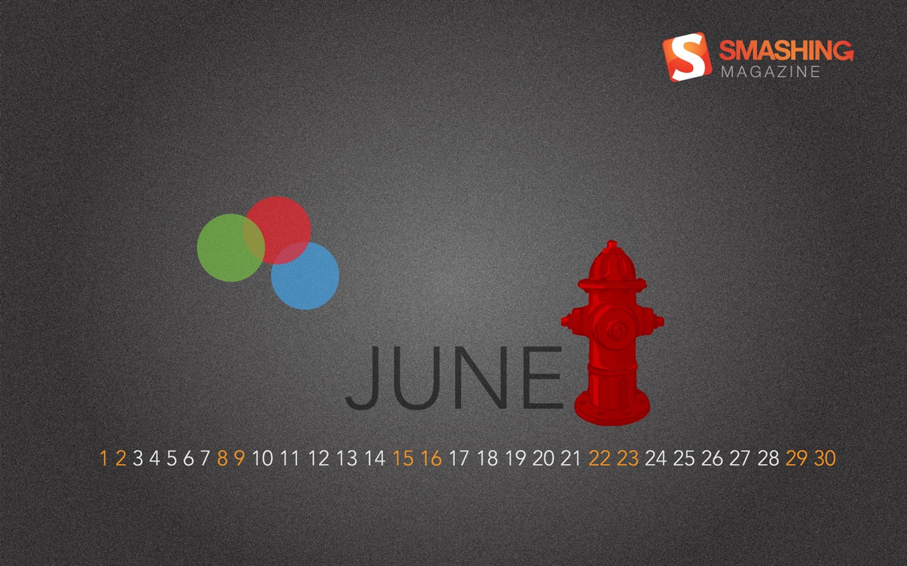2013年6月 月曆壁紙(一) #18 - 1280x800