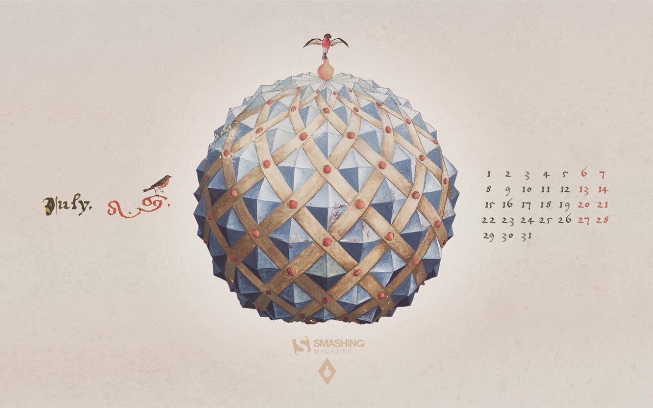 2013年7月 月曆壁紙(二) #12 - 1280x800