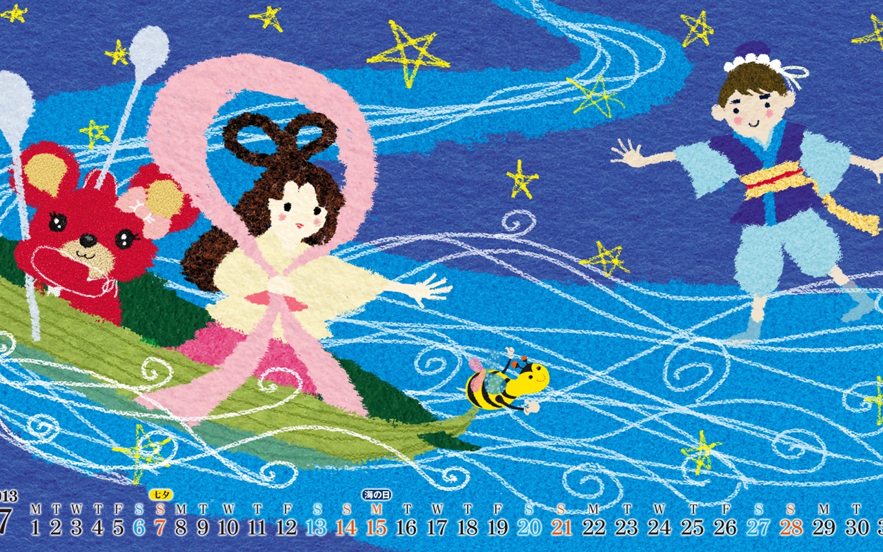 July 2013 calendar wallpaper (2) #18 - 1280x800