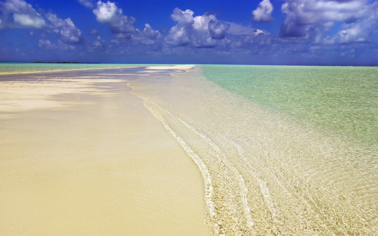 藍色大海海岸風景 高清壁紙 #5 - 1280x800