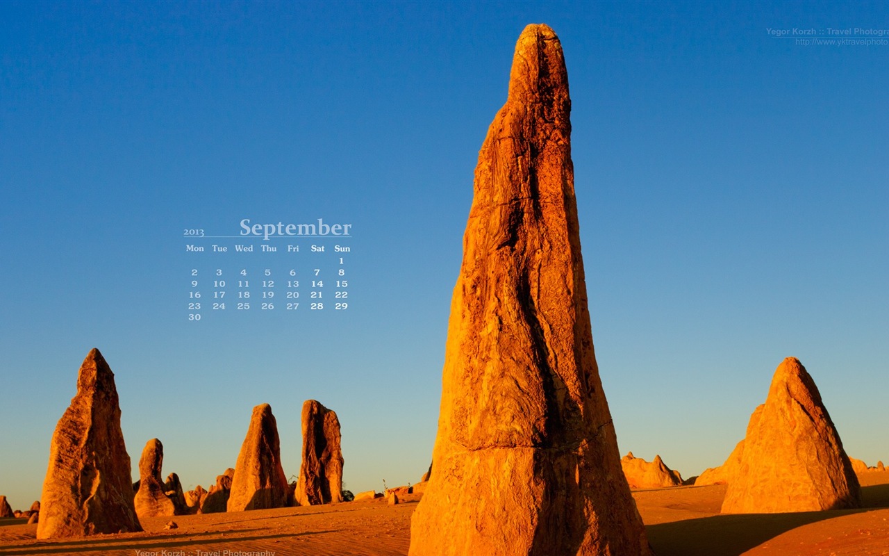 2013年9月 月曆壁紙(一) #8 - 1280x800