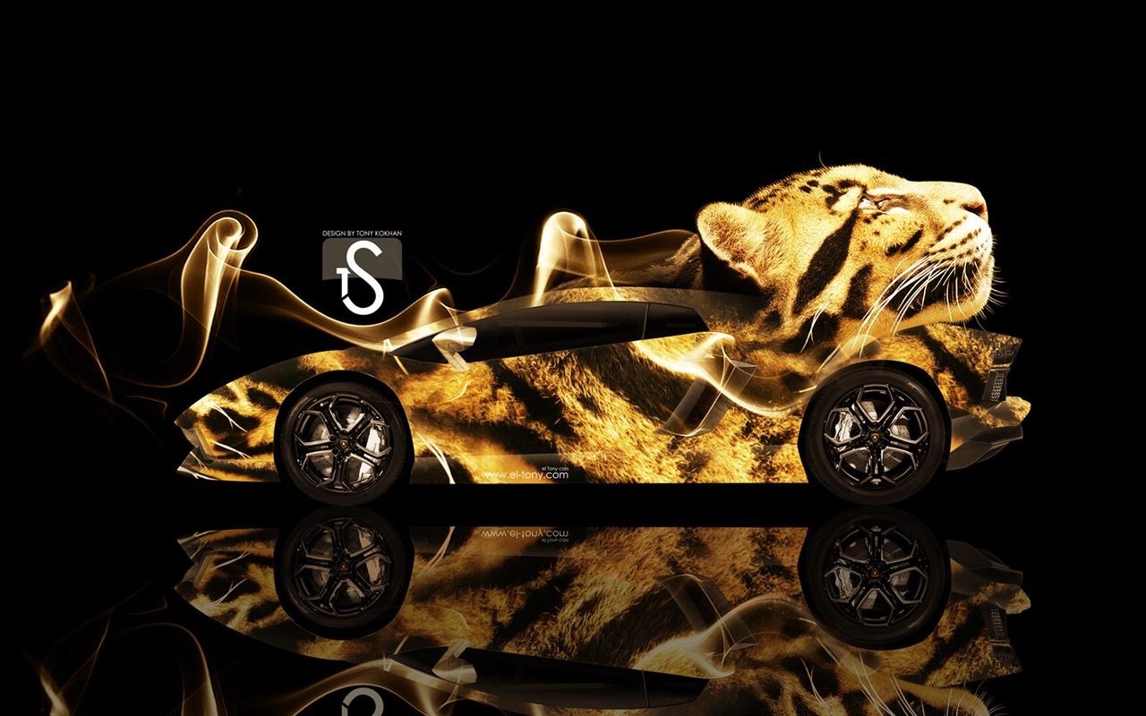 夢幻創意汽車設計壁紙，動物汽車 #1 - 1280x800