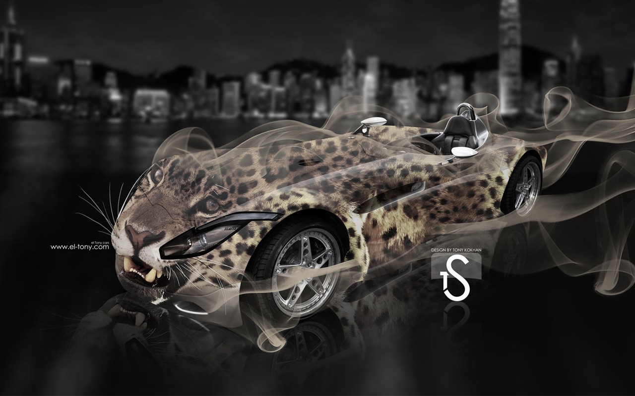 梦幻创意汽车设计壁纸，动物汽车2 - 1280x800