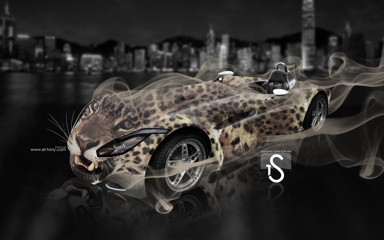 夢幻創意汽車設計壁紙，動物汽車 #2 - 1280x800