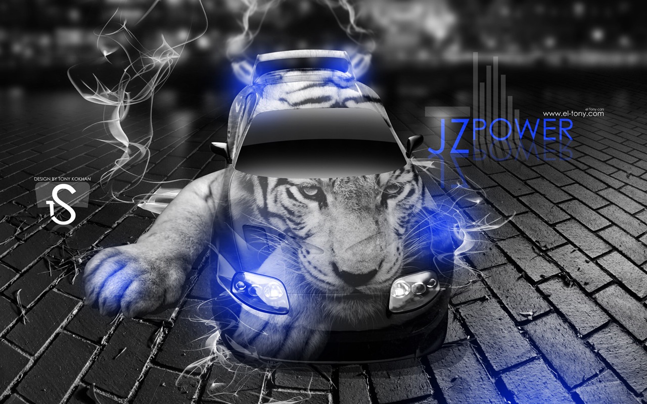 夢幻創意汽車設計壁紙，動物汽車 #5 - 1280x800