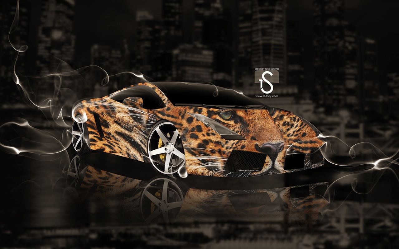 夢幻創意汽車設計壁紙，動物汽車 #10 - 1280x800