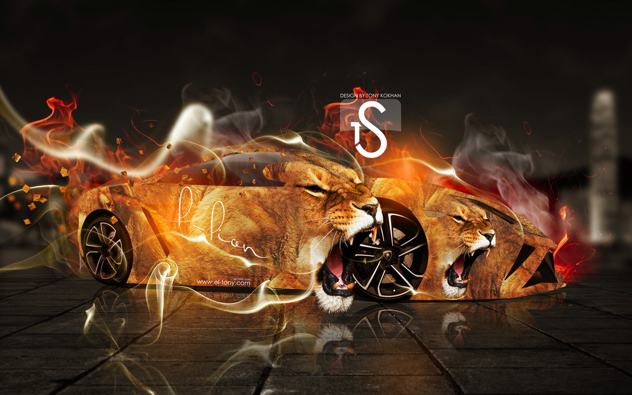 Creative fond d'écran de conception de voiture de rêve, Faune automobile #18 - 1280x800