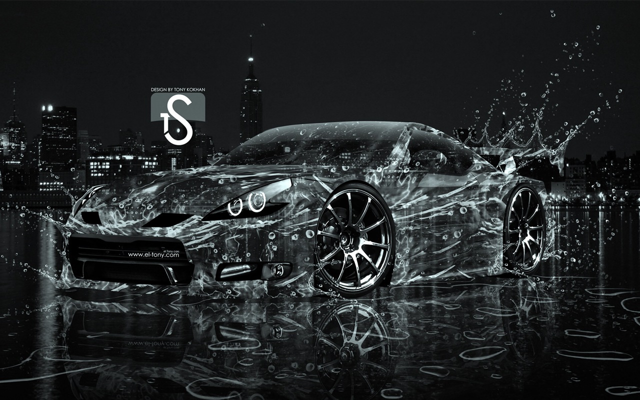 水花飛濺，汽車創意設計精美壁紙 #17 - 1280x800