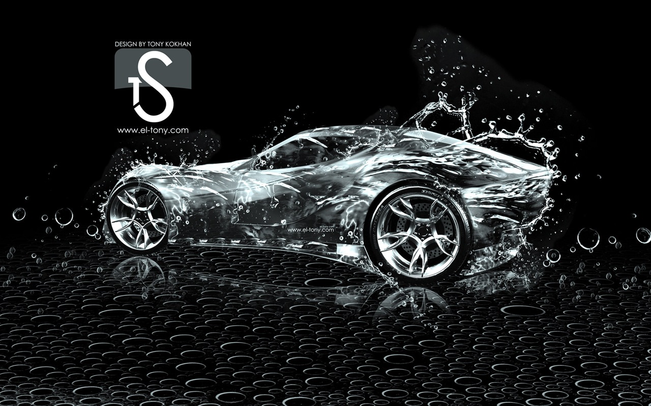 水花飛濺，汽車創意設計精美壁紙 #25 - 1280x800