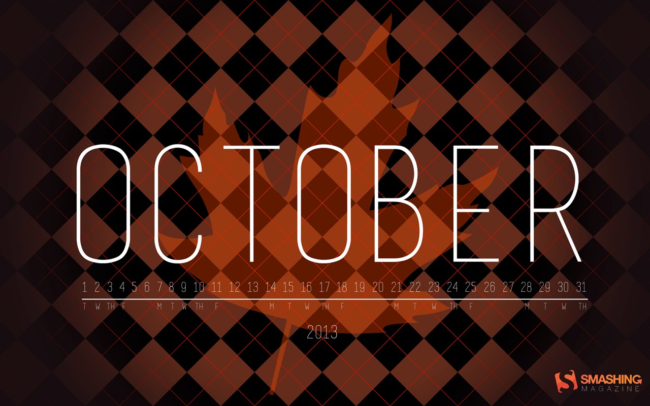 October 2013 calendar wallpaper (2) #7 - 1280x800