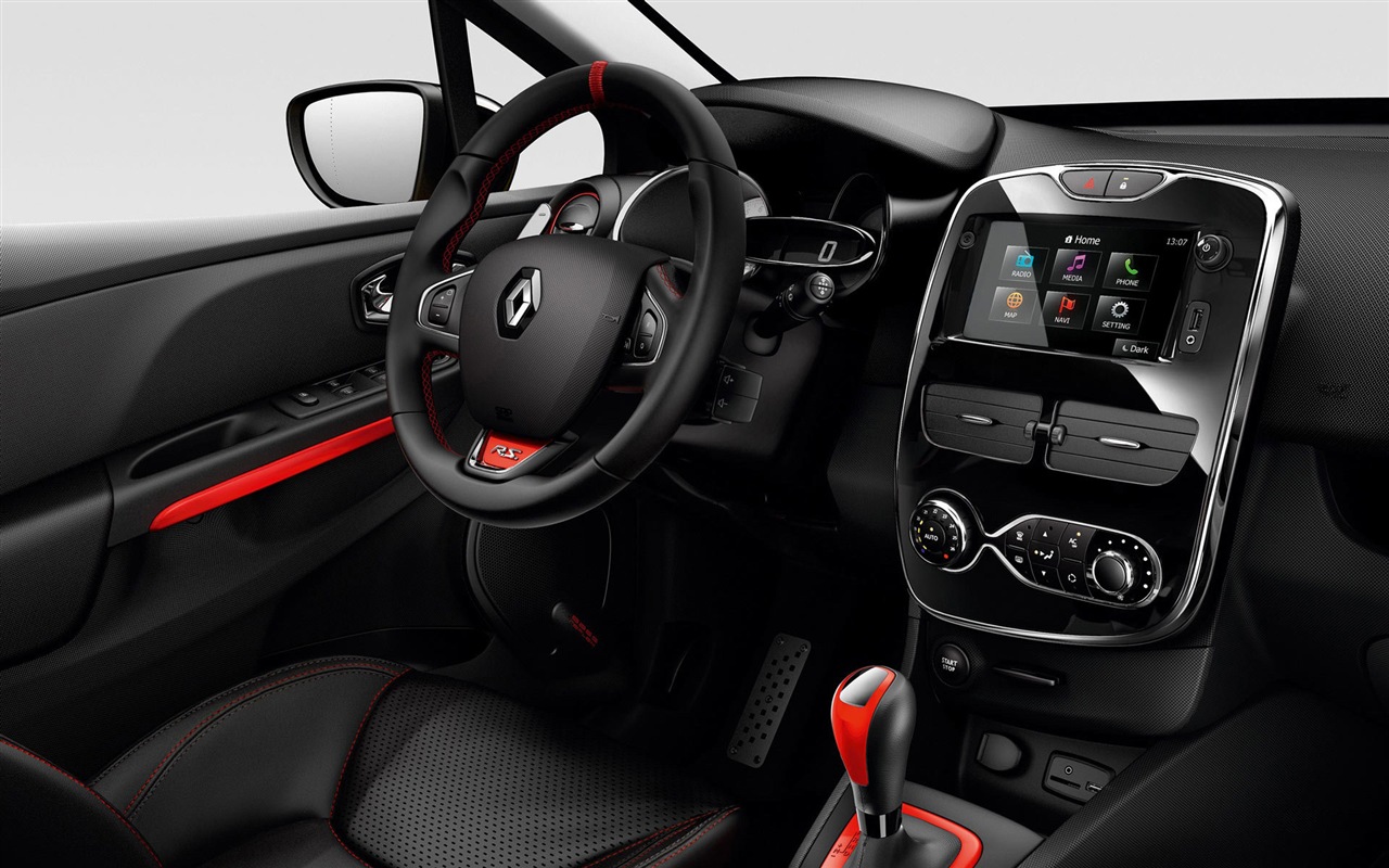 2013 雷诺Clio RS200黄色车高清壁纸6 - 1280x800