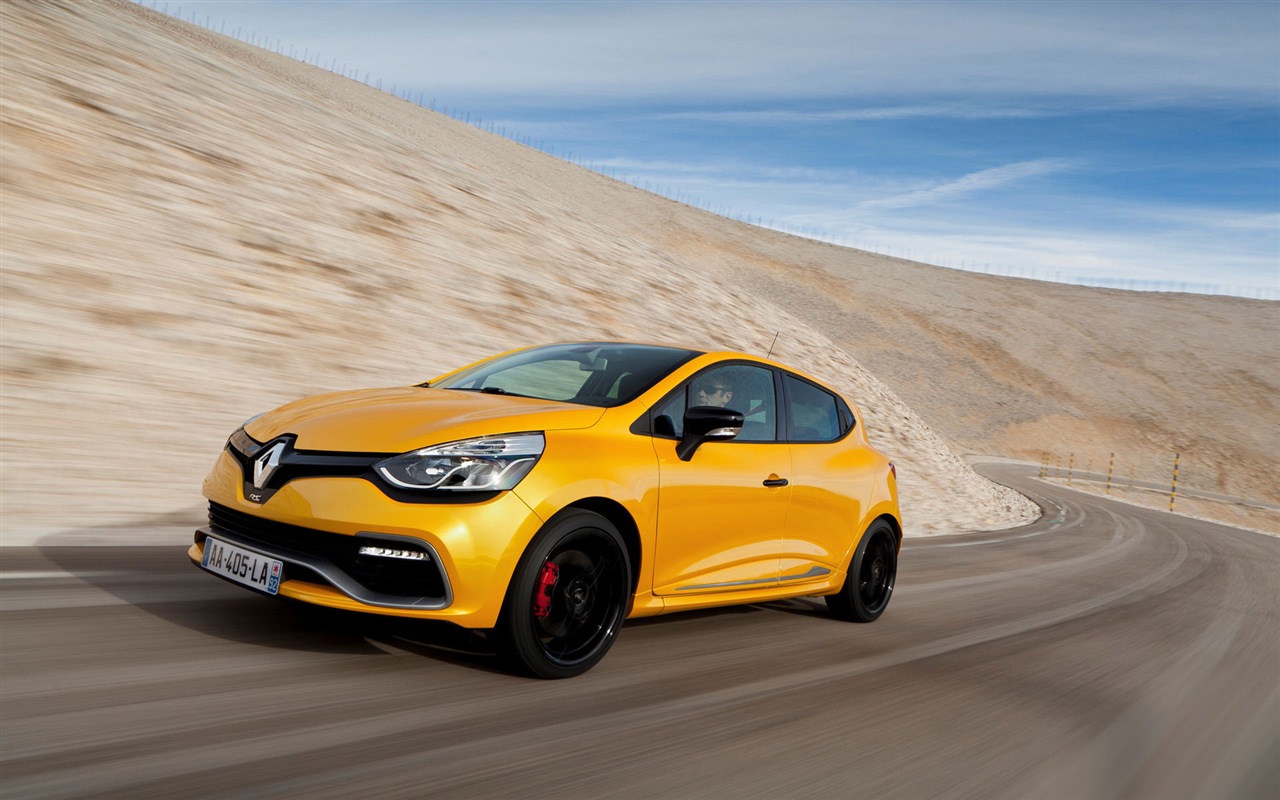 2013 Renault Clio RS 200 gelbe Farbe Auto HD Wallpaper #7 - 1280x800