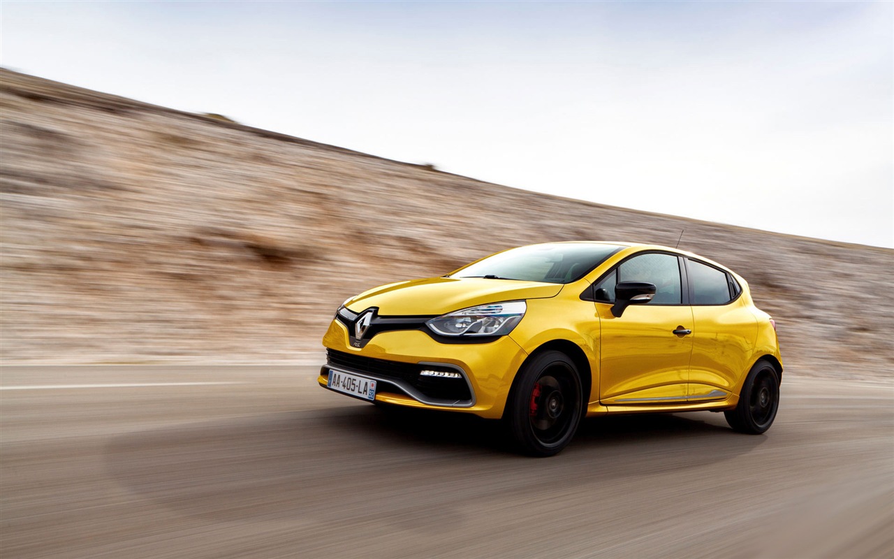 2013 Renault Clio RS 200 yellow color car HD wallpapers #10 - 1280x800