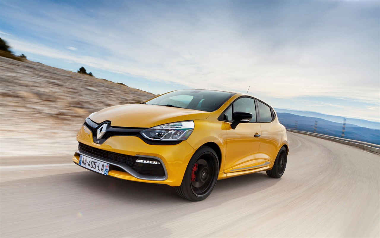 2013 Renault Clio RS 200 gelbe Farbe Auto HD Wallpaper #12 - 1280x800