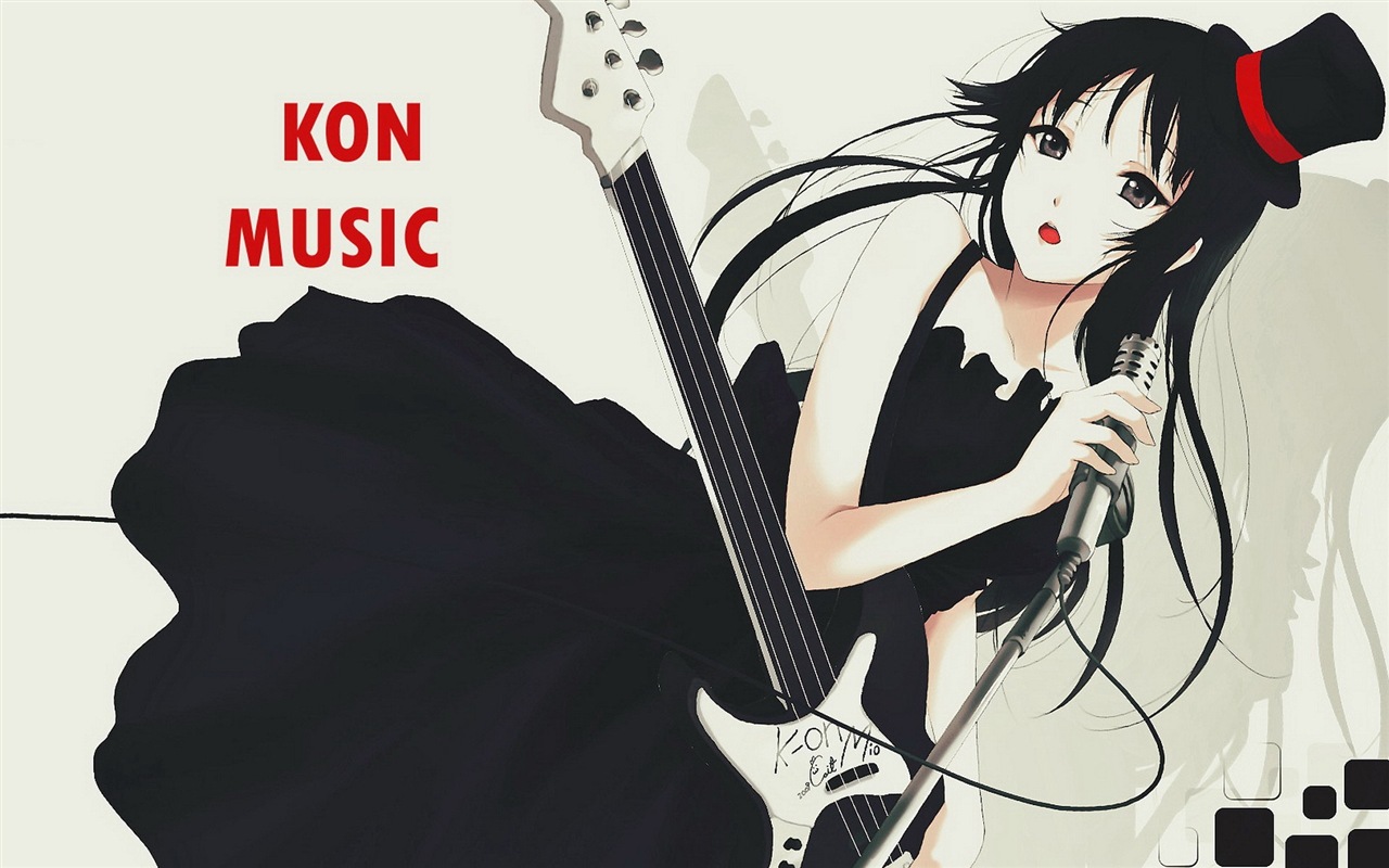 Hudební kytara Anime girl HD tapety na plochu #2 - 1280x800