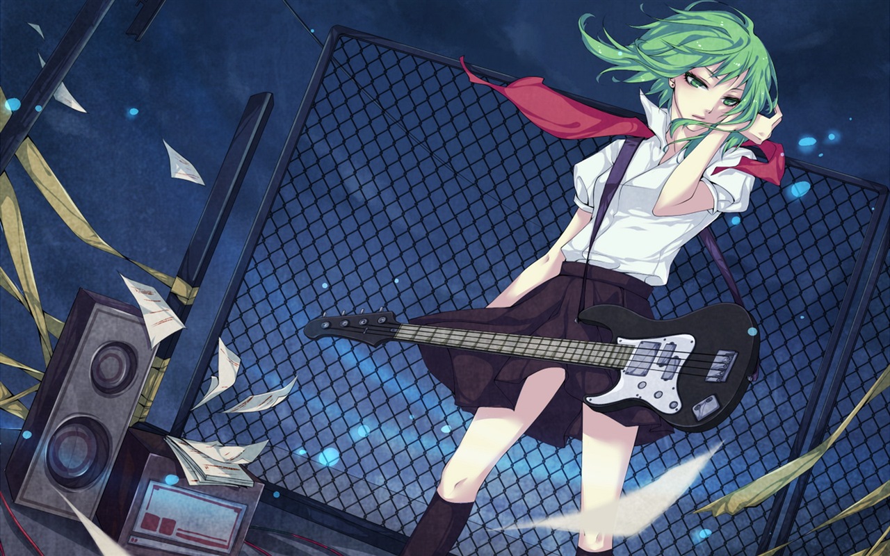 Hudební kytara Anime girl HD tapety na plochu #16 - 1280x800