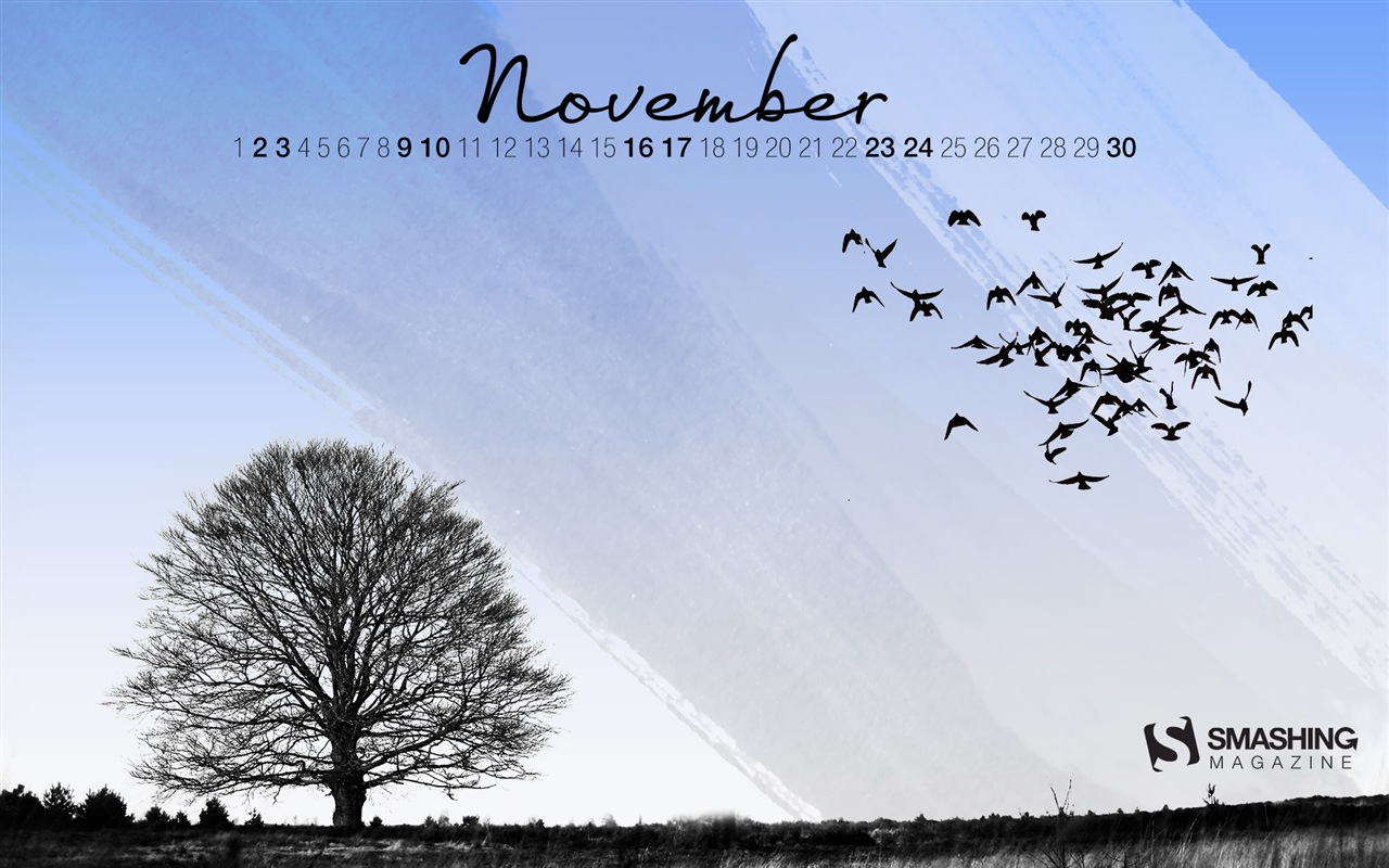 Novembre 2013 Calendar Wallpaper (2) #17 - 1280x800