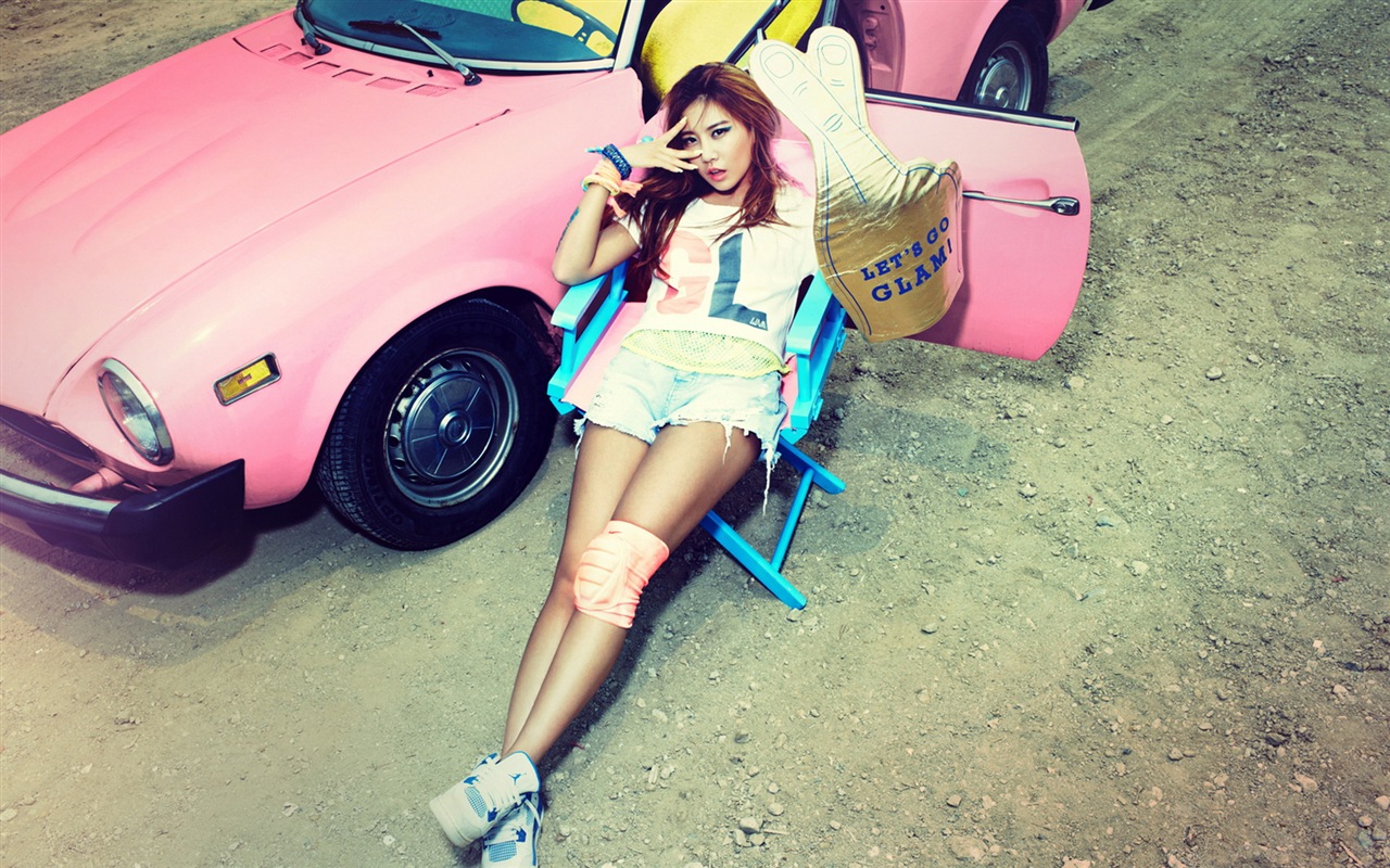 GLAM Korean music girls HD wallpaper #8 - 1280x800