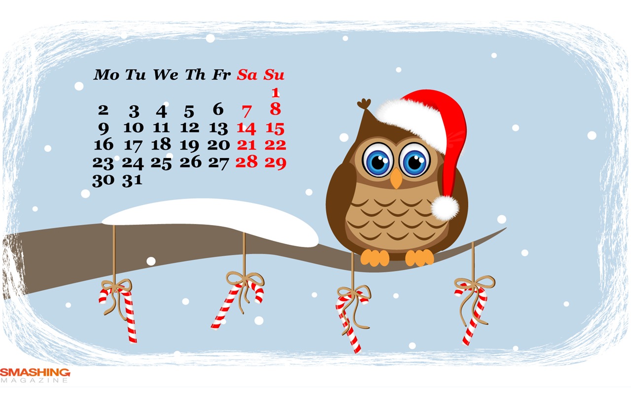 Dezember 2013 Kalender Wallpaper (1) #14 - 1280x800