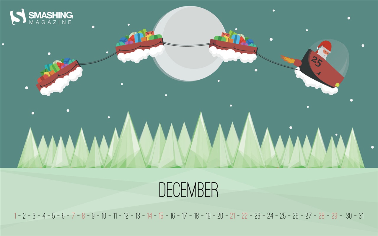 December 2013 Calendar wallpaper (2) #6 - 1280x800