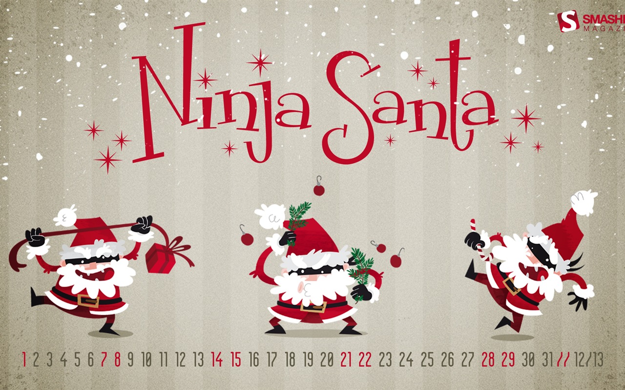 December 2013 Calendar wallpaper (2) #7 - 1280x800