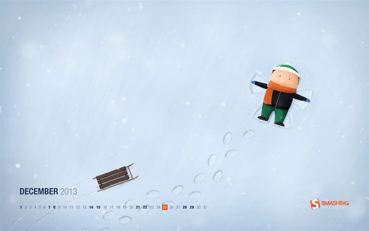 December 2013 Calendar wallpaper (2) #12 - 1280x800