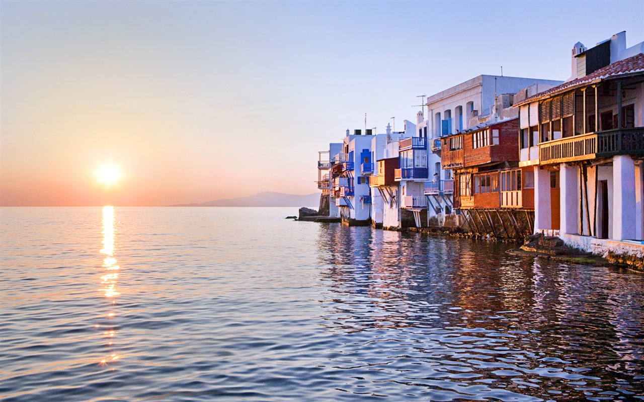 Windows 8 主题壁纸：海滩的日出日落美景4 - 1280x800