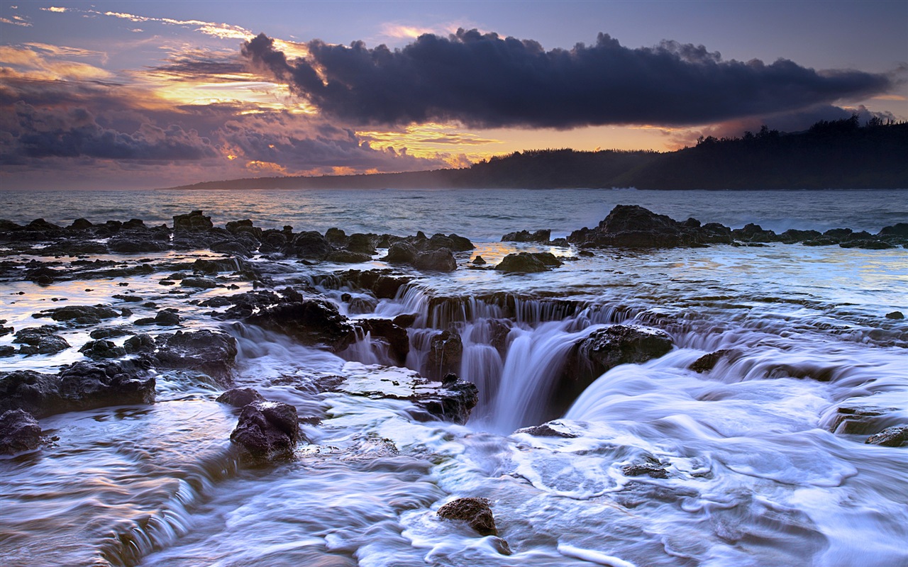 Windows 8 主題壁紙：海灘的日出日落美景 #11 - 1280x800