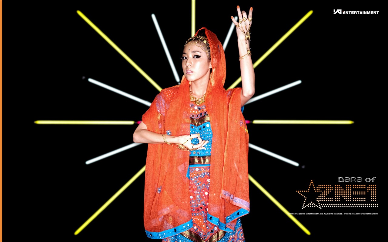 Korean music girls skupina 2NE1 HD tapety na plochu #20 - 1280x800