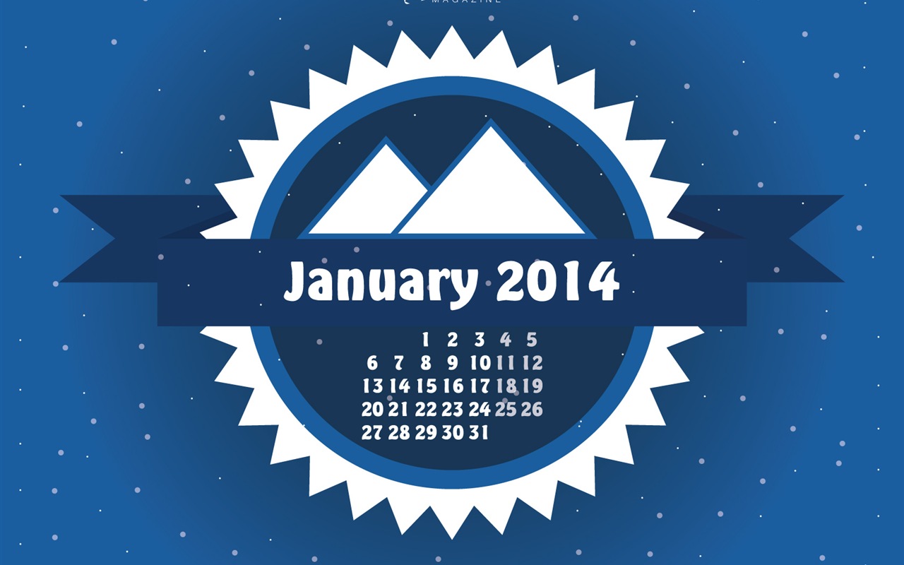 2014년 1월 달력 배경 화면 (1) #12 - 1280x800