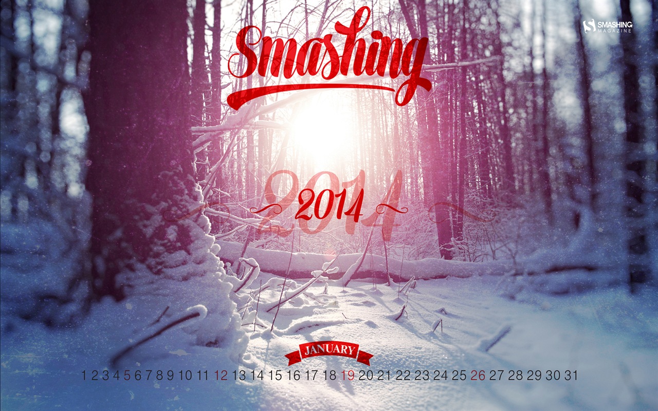 Januar 2014 Kalender Wallpaper (2) #11 - 1280x800