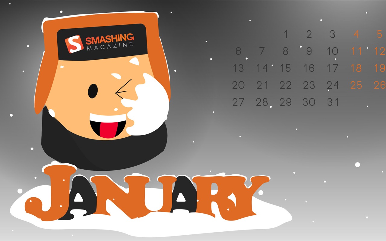 01 2014 Calendar Wallpaper (2) #12 - 1280x800