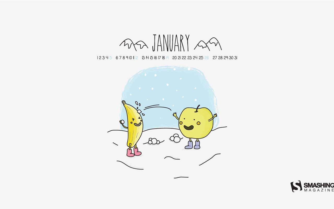 Januar 2014 Kalender Wallpaper (2) #15 - 1280x800