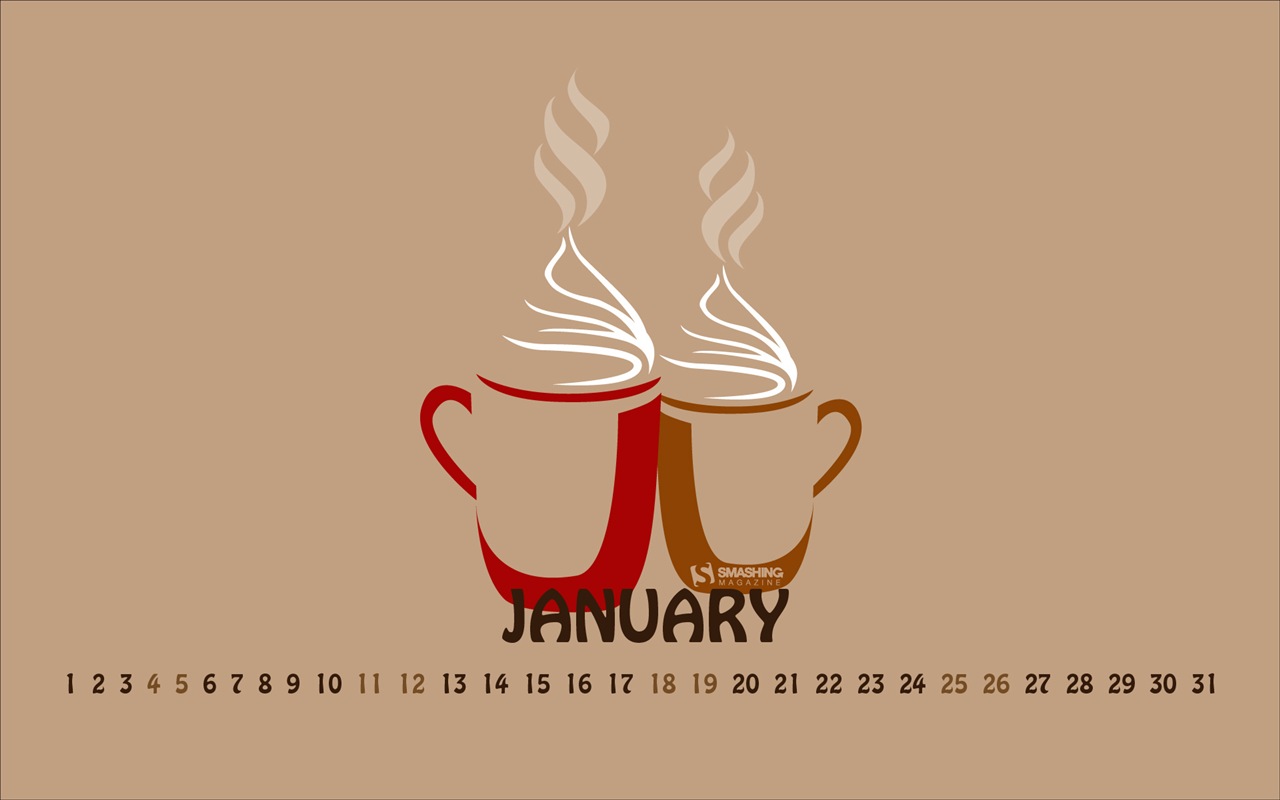 Januar 2014 Kalender Wallpaper (2) #18 - 1280x800