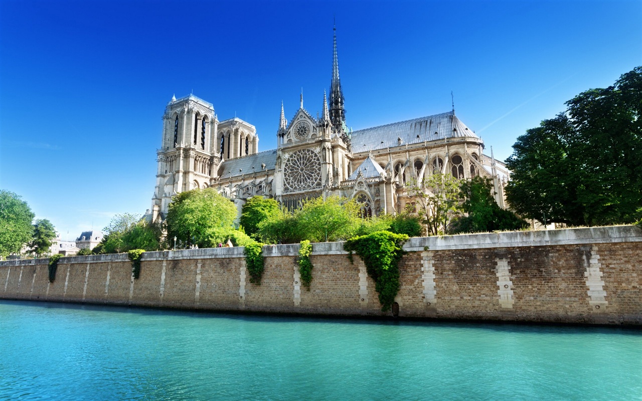 巴黎圣母院 高清风景壁纸4 - 1280x800