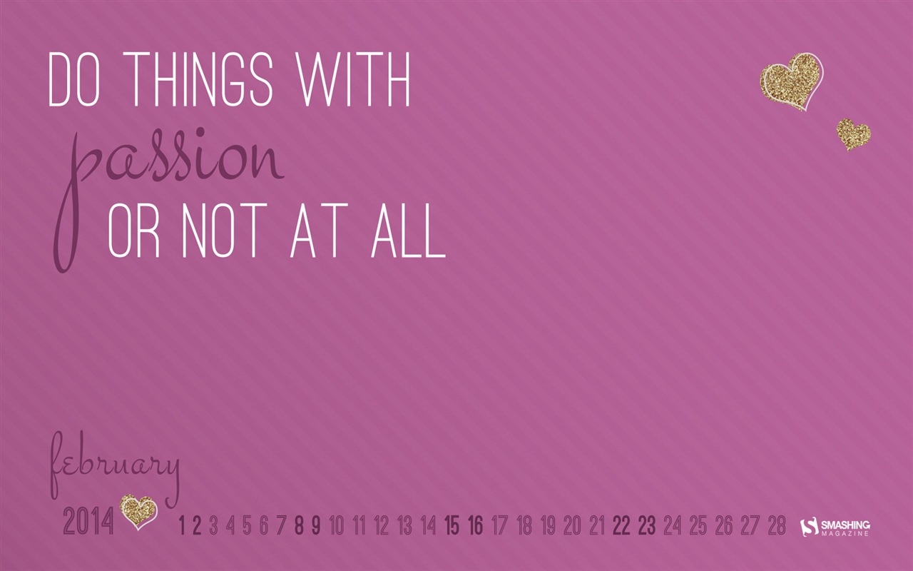 February 2014 Calendar wallpaper (1) #13 - 1280x800