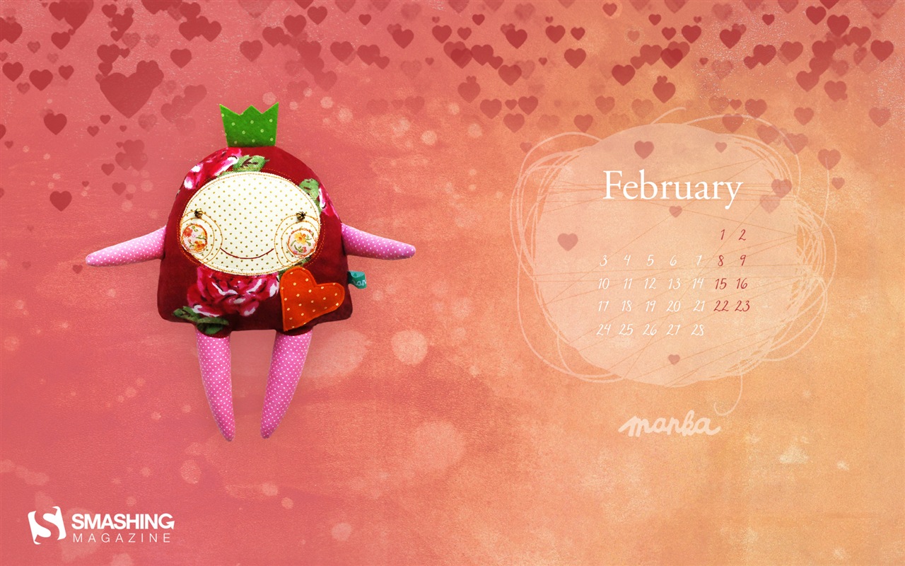 February 2014 Calendar wallpaper (1) #16 - 1280x800