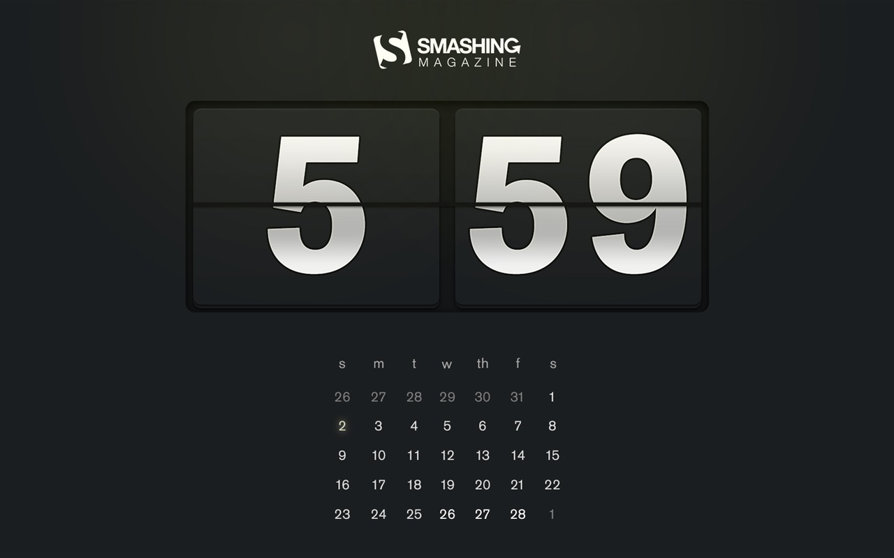 Février 2014 calendriers fond d'écran (1) #19 - 1280x800