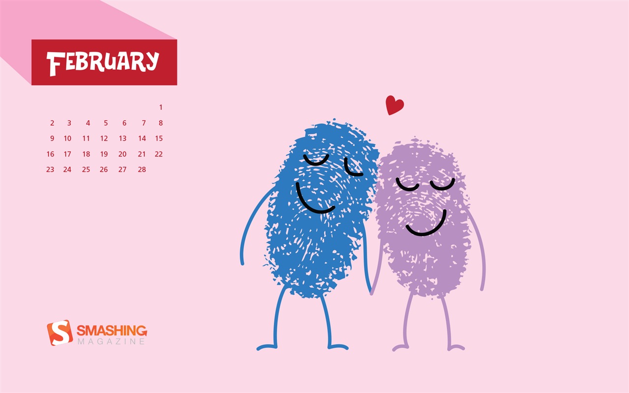 Februar 2014 Kalender Wallpaper (2) #11 - 1280x800