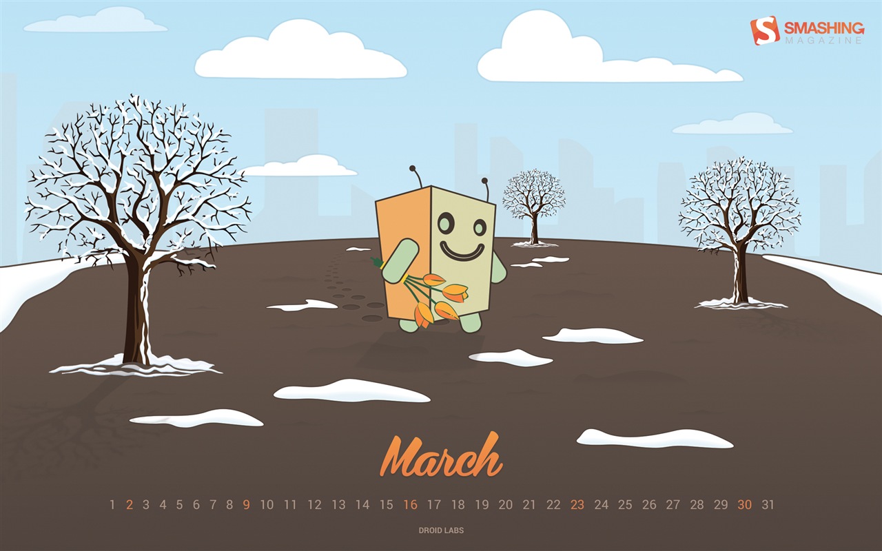 Mars 2014 calendriers fond d'écran (1) #15 - 1280x800