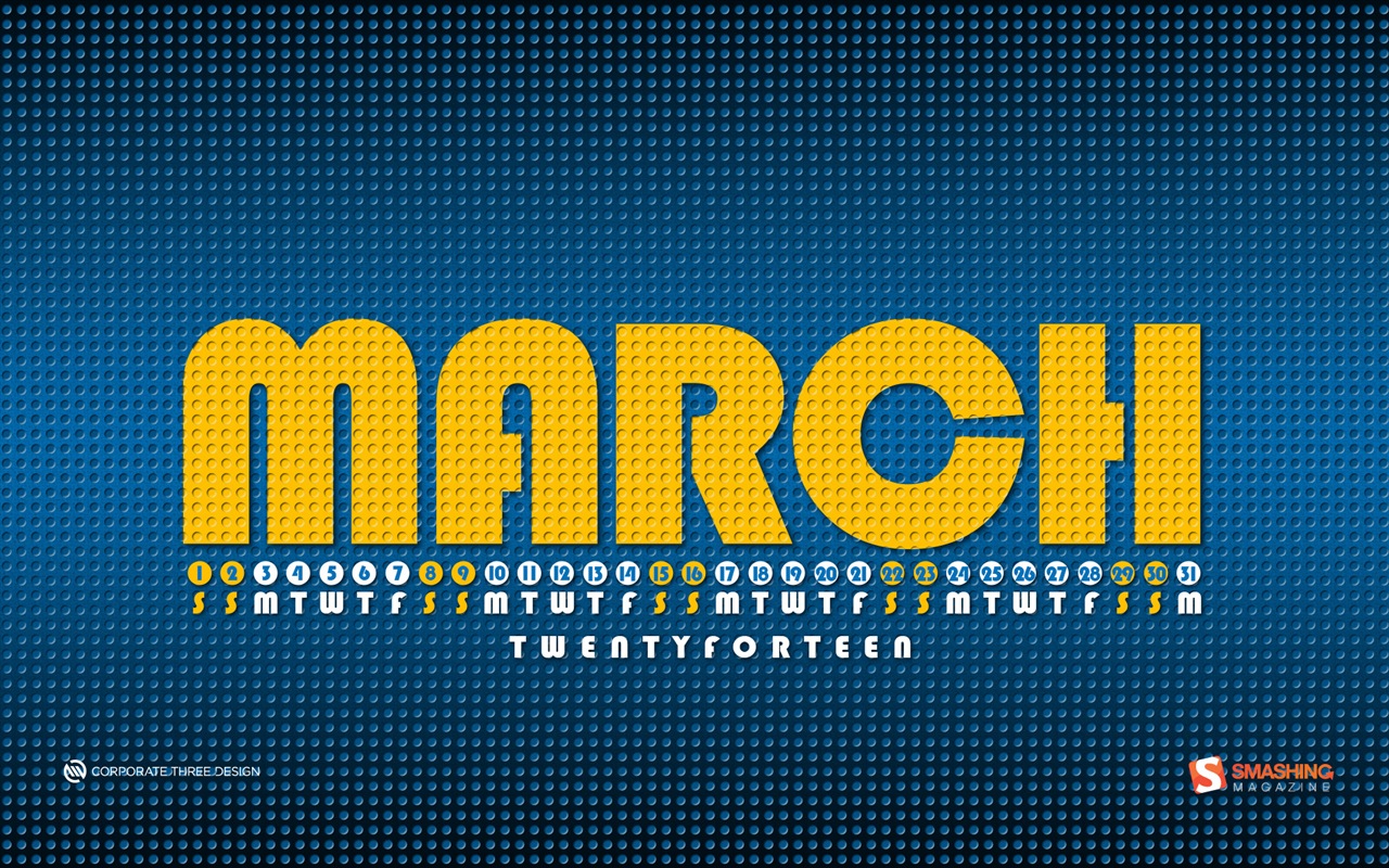 Mars 2014 calendriers fond d'écran (2) #1 - 1280x800