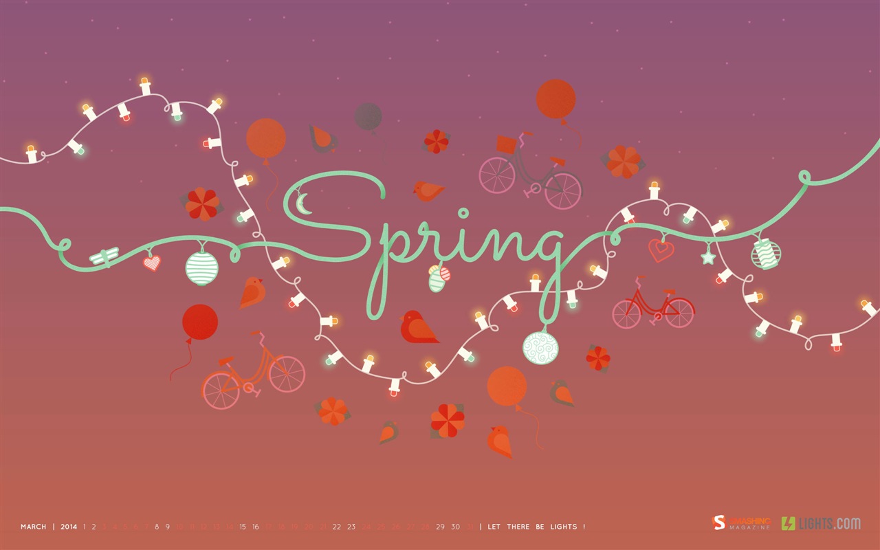 March 2014 calendar wallpaper (2) #5 - 1280x800