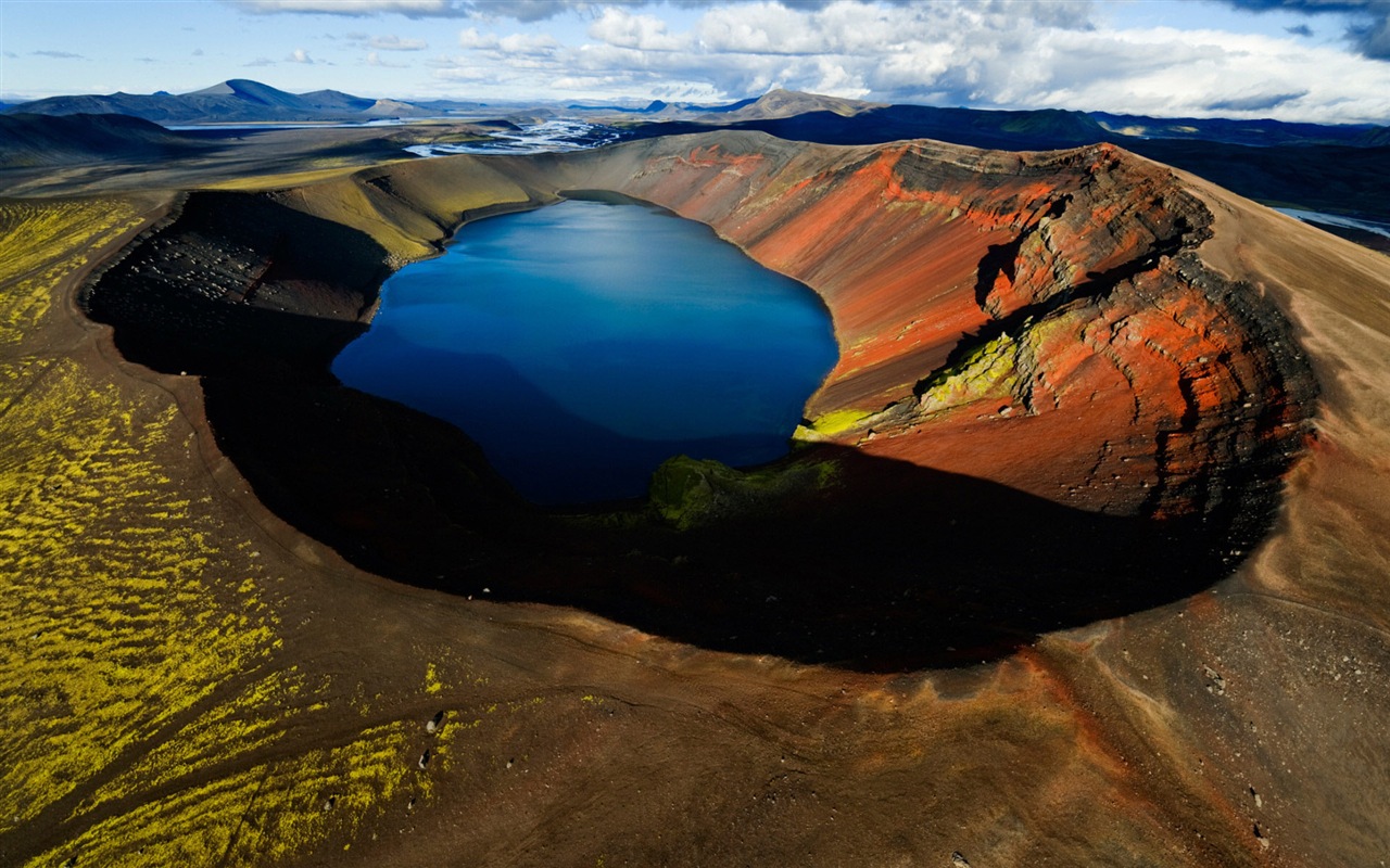 Vulkanseenlandschaft HD Wallpaper #2 - 1280x800