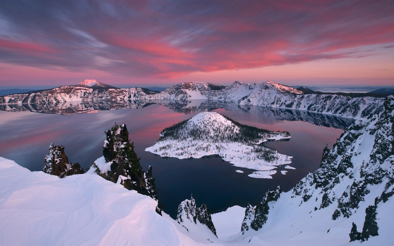 火山湖泊風景 高清壁紙 #9 - 1280x800