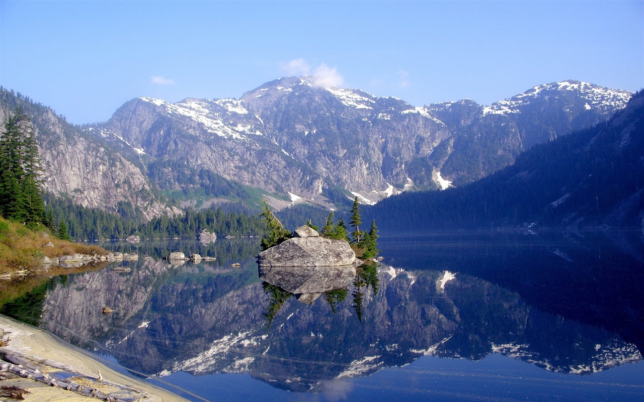 Réflexion dans le fond d'un paysage naturel de l'eau #6 - 1280x800